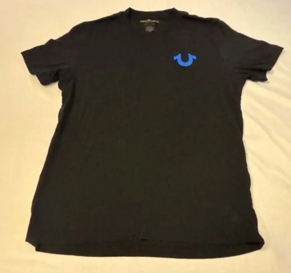 True Religion Black World Tour Back Logo Short Sleeve T-Shirt
